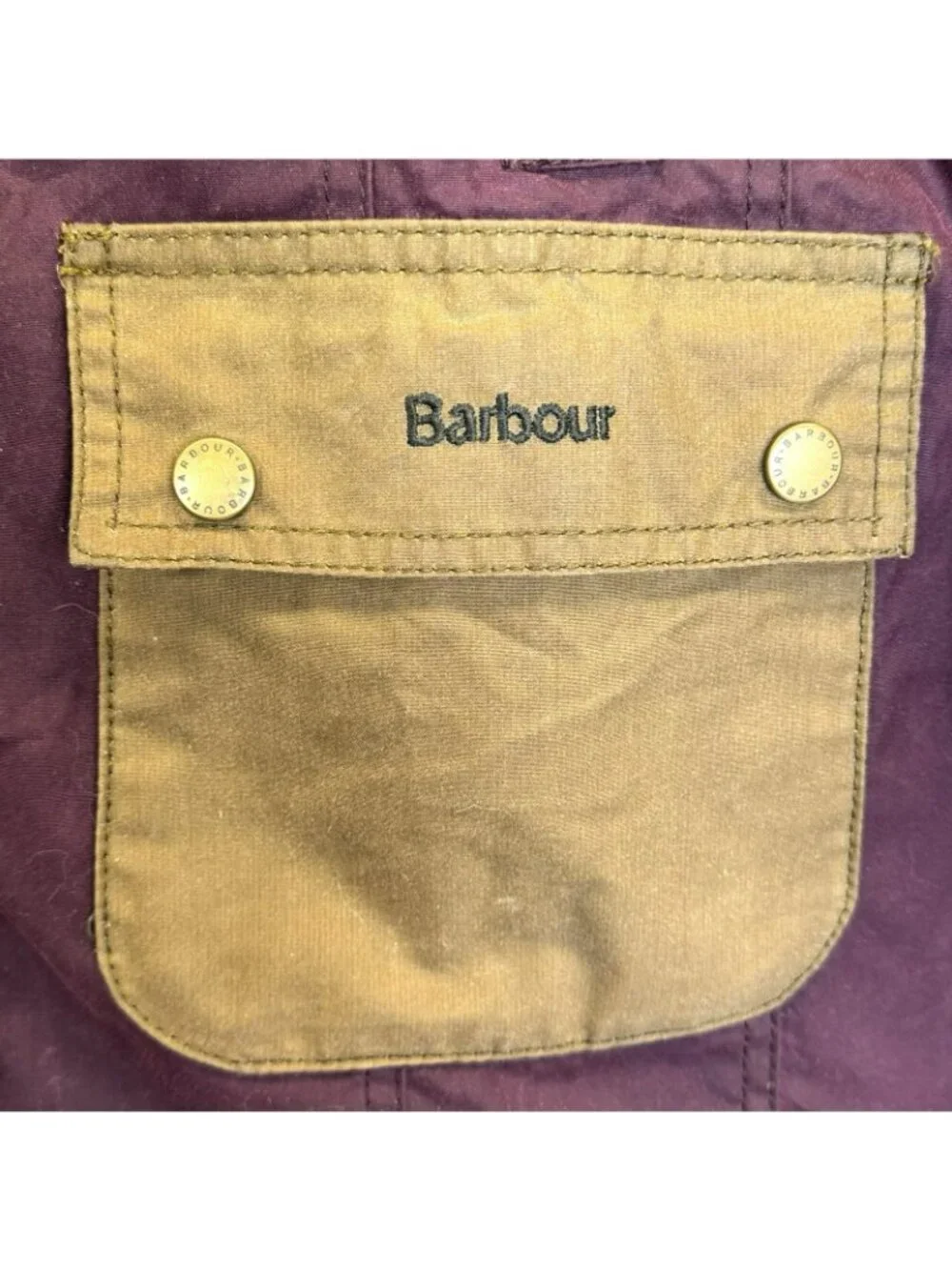 Barbour Kids XL 12/13 Beadnell Wax Jacket Colorblock Floral Woodland Lining - Picture 5 of 11